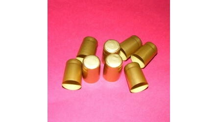Sello retráctil de PVC mini dorado con tapa