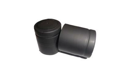 Sello retráctil de PVC negro corto para botella de vino 32x2