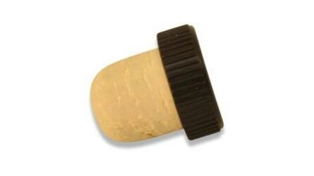 Cork stopper with black plastic cap 27x18,3