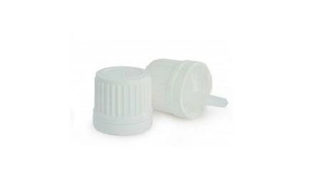Bouchon en plastique PP18 blanc avec compte-gouttes