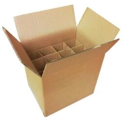 Caixa cartão p/12 garrafas 500ml c/separadores