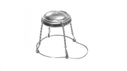 Muselet con Cápsula Plateada para Tapón de Champán