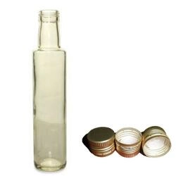 Pack de 12 Garrafas Dorica 250ml c/ tampa S/ vertor OURO
