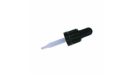 Tampa de borracha p/30ml com pipeta sugadora em vidro PP18