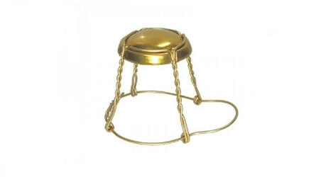 Wirehood with Golden Capsule for Champagne Cork