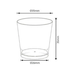 Vaso de chupito plástico de 20 ml para degustaciones